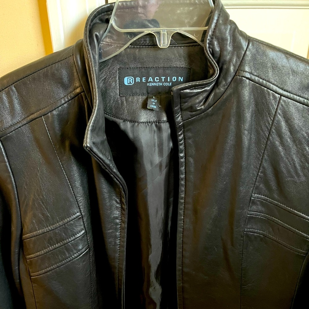 Kenneth cole reaction leather jacket.
